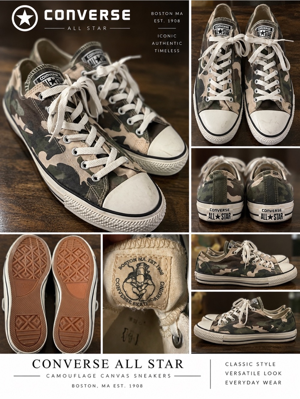Converse Camouflage Low Top Sneakers